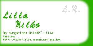 lilla milko business card